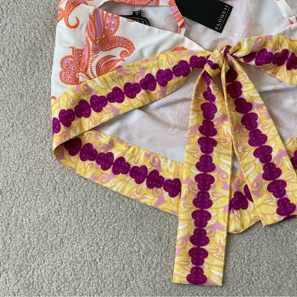 New! Eloquii paisley bandana crop Top 54173 - Picture 10 of 16